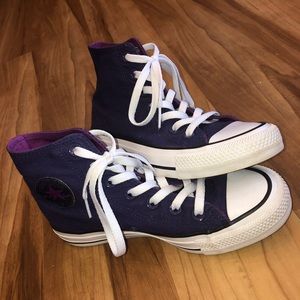 Converse high tops- purple
